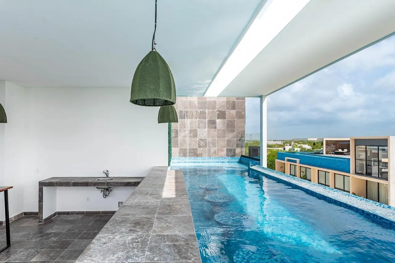 Apartmán Top Location, Rooftop Pool And Gym With Jungle View, Elle Tulum 0*,  Mexiko
