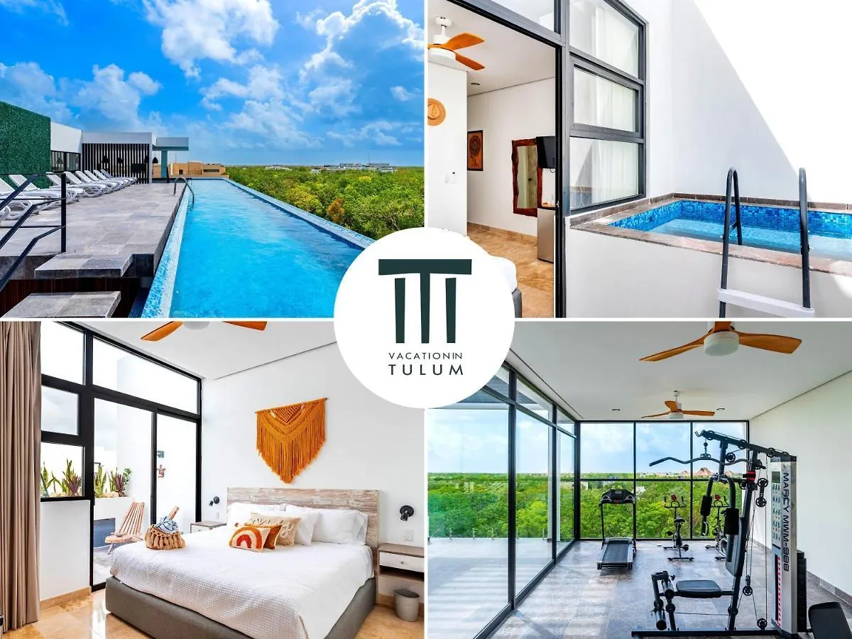 Top Location, Rooftop Pool And Gym With Jungle View, Elle Tulum Apartment 0*,